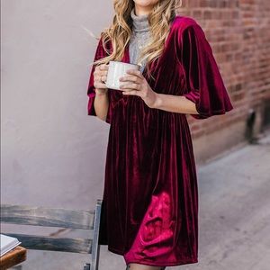 BRAND NEW RED VELVET DRESS